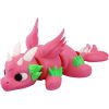 Ensemble de figurines de dragon rose