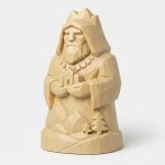 Wood Carved Ancestor of the Land Collectible Figurine in White Oak Finish - 3D Printed in Canada (White Oak)