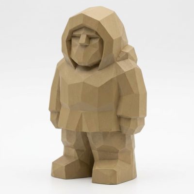 Wood Carved Great North Collectible Figurine - Artisan Desk Decor for Adults 3D Printed in Canada - 3D Printed in Canada (Classic Birch)