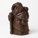 Wood Carved-Like Northern Trail Figurine in Black Walnut Finish - 3D Printed in Canada (Black Walnut)