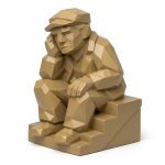 Wood Carved Back Steps Collectible Figurine - Rustic Shelf Decor for Adults 3D Printed in Canada - 3D Printed in Canada (Classic Birch)