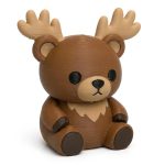 Majestic Moose Teddy Bear Cub Collectible Figurine - Unique Desk Decor for Adults – 3D Printed in Canada