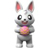 Ensemble figurines renard arctique lapin de Pâques
