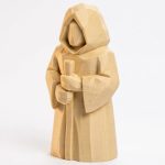 Wood Carved Arrival Without Words Figurine in White Oak Finish - 3D Printed in Canada (White Oak)