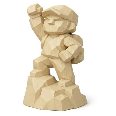 Wood Carved-Like Milestone Figurine in White Oak Finish - Unique Desk Decor for Adults for Collectors - 3D Printed in Canada (White Oak)