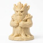 Wood Carved-Like Tree Ent Figurine - Unique Desk Decor for Adults – 3D Printed in Canada - 3D Printed in Canada (White Oak)