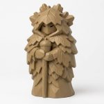 Wood Carved-Like Oak Leaf Figurine - Unique Desk Decor for Adults 3D Printed in Canada - 3D Printed in Canada (Classic Birch)