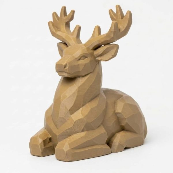 Figurine Cerf mâle sculpté sur bois