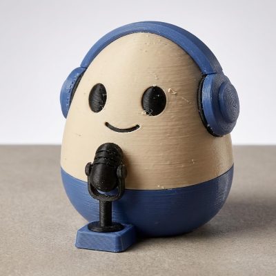 Podcast Host Eggling Collectible Figurine - Unique Desk Decor for Adults – 3D Printed in Canada