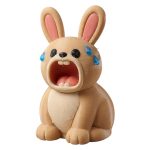 Screaming Crying Bunny with Wide Open Mouth and Tear Drops 3D Printed Collectible Figurine | Funny Dramatic Rabbit Decor - 3D Printed in Canada
