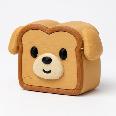 Labrador Retriever Toast Collectible Figurine - Unique Desk Decor for Dog Lovers – 3D Printed in Canada