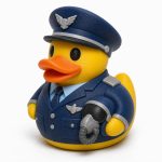 Aviator Duck Collectible Figurine - Flight Jacket Desk Decor for Adults – 3D Printed in Canada