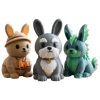 Ensemble de figurines lapin schnauzer