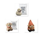 Labrador Retriever Collectible Figurine Bundle of 3 - Duck, Teddy Bear, Gnome - Whimsical & Adorable Adult Desk Decor - 3D Printed in Canada