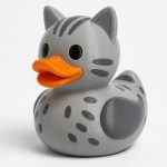 Egyptian Mau Duck Collectible Figurine - Unique Desk Decor for Adults – 3D Printed in Canada