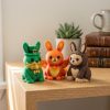 Ensemble de figurines de lapins mythologiques