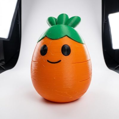 Carrot Eggling Collectible Figurine - Unique Desk Decor for Adults – 3D Printed in Canada