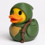 Bow Hunter Duck Collectible Figurine - Unique Desk Decor for Adults – 3D Printed in Canada