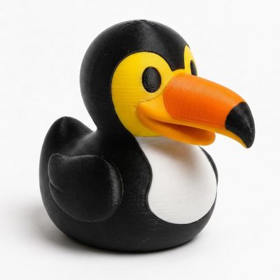 Toucan Duck Collectible Figurine - Unique Office Decor for Adults – 3D Printed in Canada