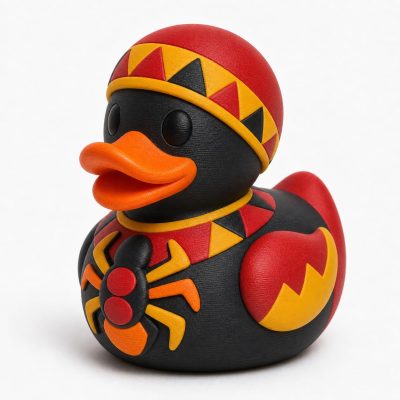 Anansi Duck Collectible Figurine - Folklore Trickster Desk Decor for Adults – 3D Printed in Canada