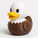 Bald Eagle Duck Collectible Figurine - Unique Desk Decor for Adults – 3D Printed in Canada