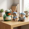 Ensemble de figurines canard golfeur