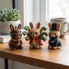 Ensemble figurines de collection Lapin serpent