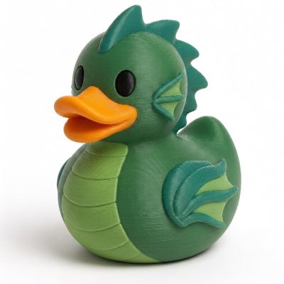 Sea Serpent Duck Collectible Figurine - Unique Desk Decor for Adults – 3D Printed in Canada