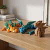 Ensemble de figurines de dragon orange sentinelle de fer