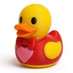 Hopeless Romantic Duck Collectible Figurine - Unique Desk Decor for Adults – 3D Printed in Canada