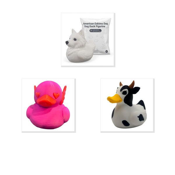 Eskimo Dog Duck Figurine Set