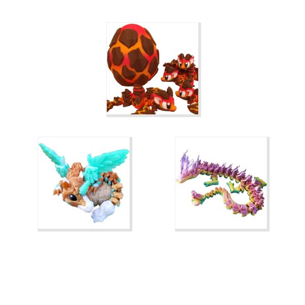 Mini Dragon Figurine Set
