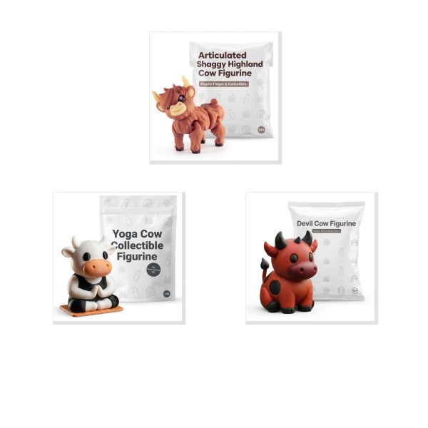 Cow Figurine Collectible Set