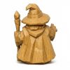Figurine magicien bois sculpté