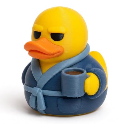 Grumpy Morning Duck Collectible Figurine - Unique Desk Decor for Adults – 3D Printed in Canada