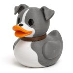 Pit Bull Mix Duck Collectible Figurine - Unique Desk Decor for Adults – 3D Printed in Canada