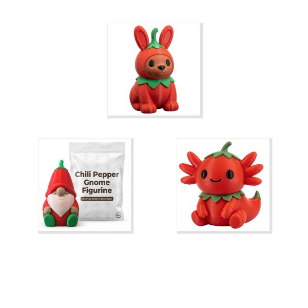 Chili Pepper Gnome Figurine Bundle