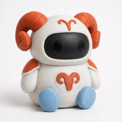 Aries Robot Collectible Figurine - Unique Desk Decor for Adults – 3D Printed in Canada
