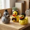 Ensemble de figurines canards gamer steampunk
