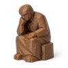 Figurine de la contemplation sculptée façon bois