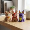 Lapin chat Scottish Fold – figurine de collection