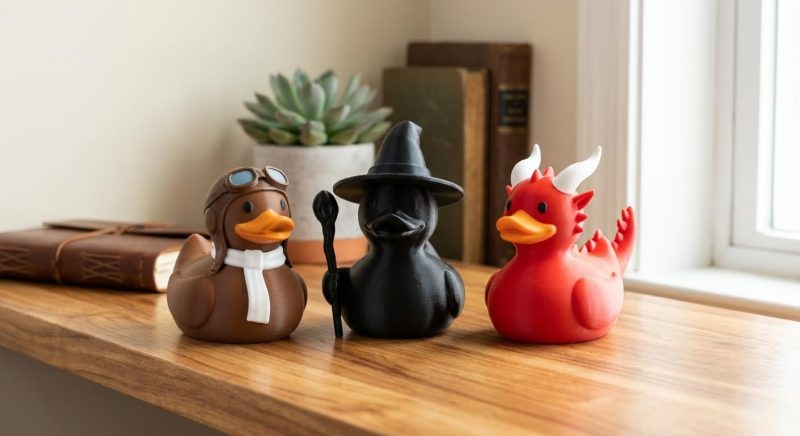 Amelia Earhart Wizard Dragon Duck Figurine