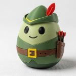 Robin Hood Eggling Collectible Figurine - Unique Desk Decor for Adults – 3D Printed in Canada