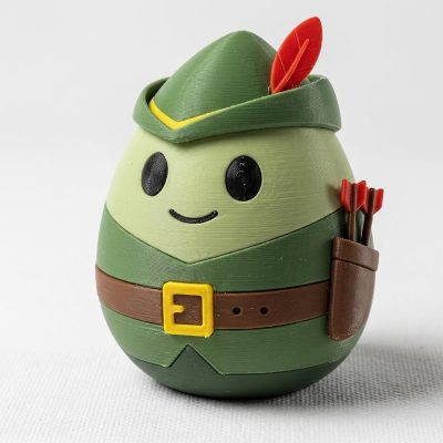 Robin Hood Eggling Collectible Figurine - Unique Desk Decor for Adults – 3D Printed in Canada