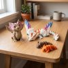 Ensemble de figurines de dragon floral