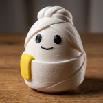 Bath Towel Eggling Collectible Figurine - Unique Desk Decor for Adults – 3D Printed in Canada