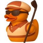 Golfer Duck Collectible Figurine - Striking Sports Desk Decor with Detailed Golf Accessories - Unique Gift for Golf Lovers - 3D Printed in Canada