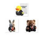 Business Collection Collectible Figurine Bundle of 3 - Business Duck, Bunny, Teddy Bear - Quirky & Fun Adult Desk Decor - 3D Printed in Canada