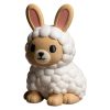 Figurine hybride mouton-lapin