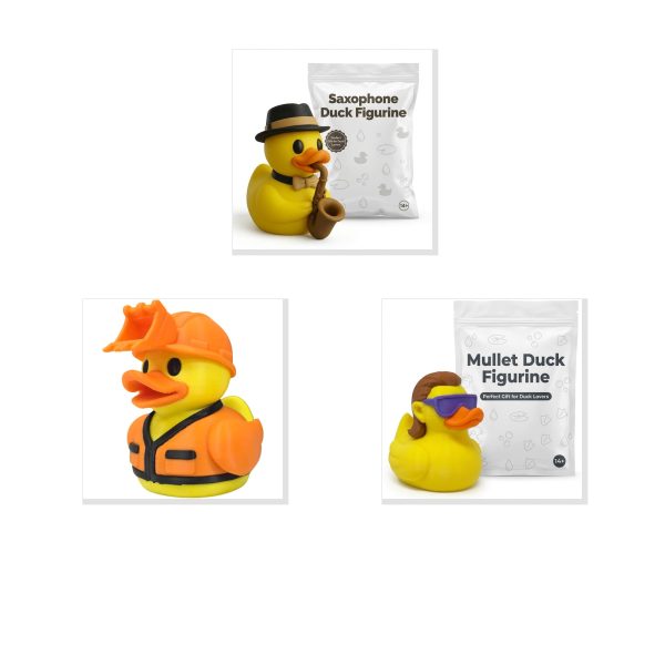 Retro Duck Figurine Bundle